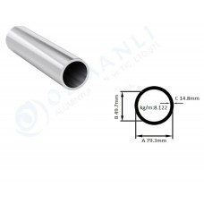 Alüminyum Boru Dış Çap 79.3mm X Et Kalınlık 14.8mm